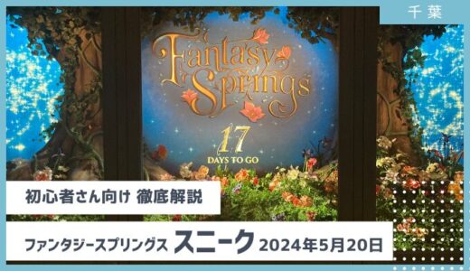 終了【徹底解説】５月20日実施 ディズニーシー新エリア ファンタジースプリングス スニーク状況 2024（ネタバレ無）