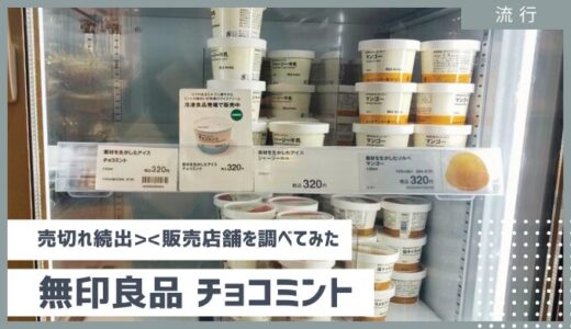 【売切続出】無印良品チョコミントアイス入手方法　取扱店舗を大捜索 2024