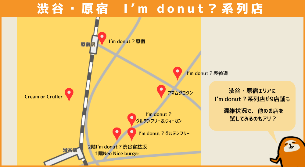 渋谷・原宿エリアにI’m donut?系列店が9店舗